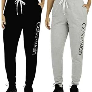 2pck Womens size large  Calvin Klein joggers NWOT (grey and black)